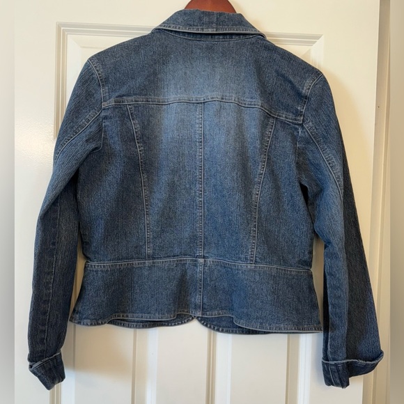 Ann Taylor loft Stretch Denim Jacket Size 10 - Picture 4 of 6